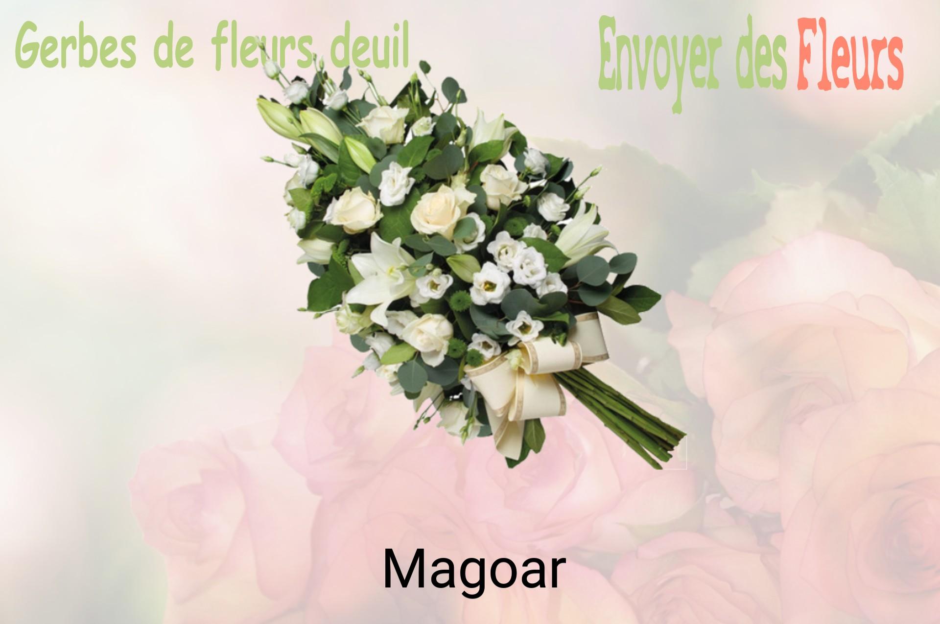 Gerbe de fleurs de deuil livrée à Magoar